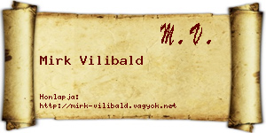 Mirk Vilibald névjegykártya
